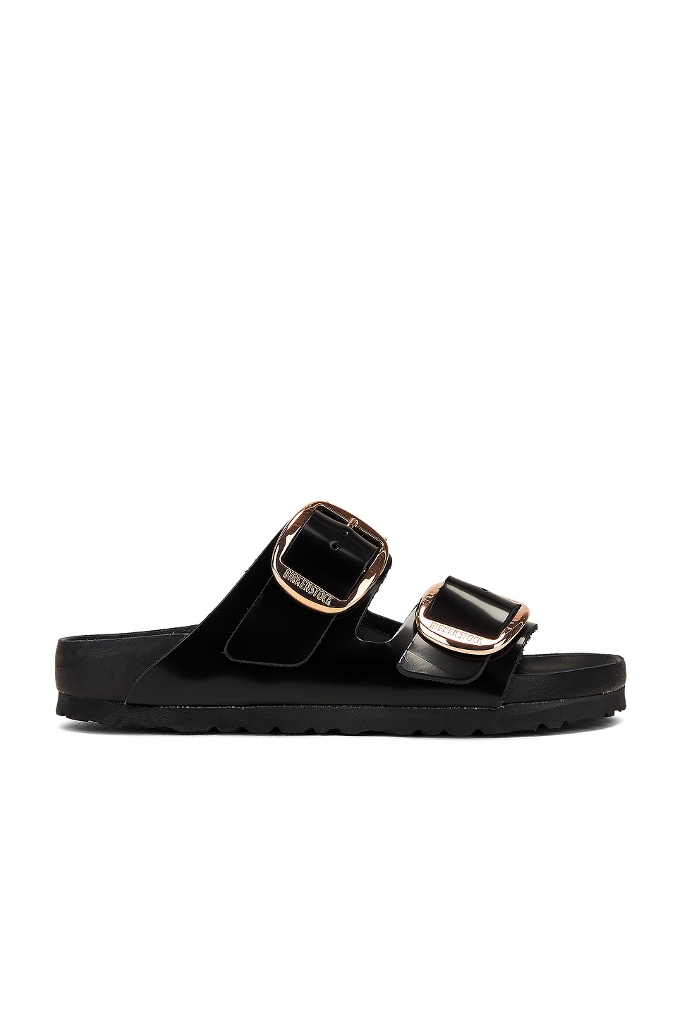 Image 1 of BIRKENSTOCK Arizona Big Buckle High Shine Exquisite Sandal in Black