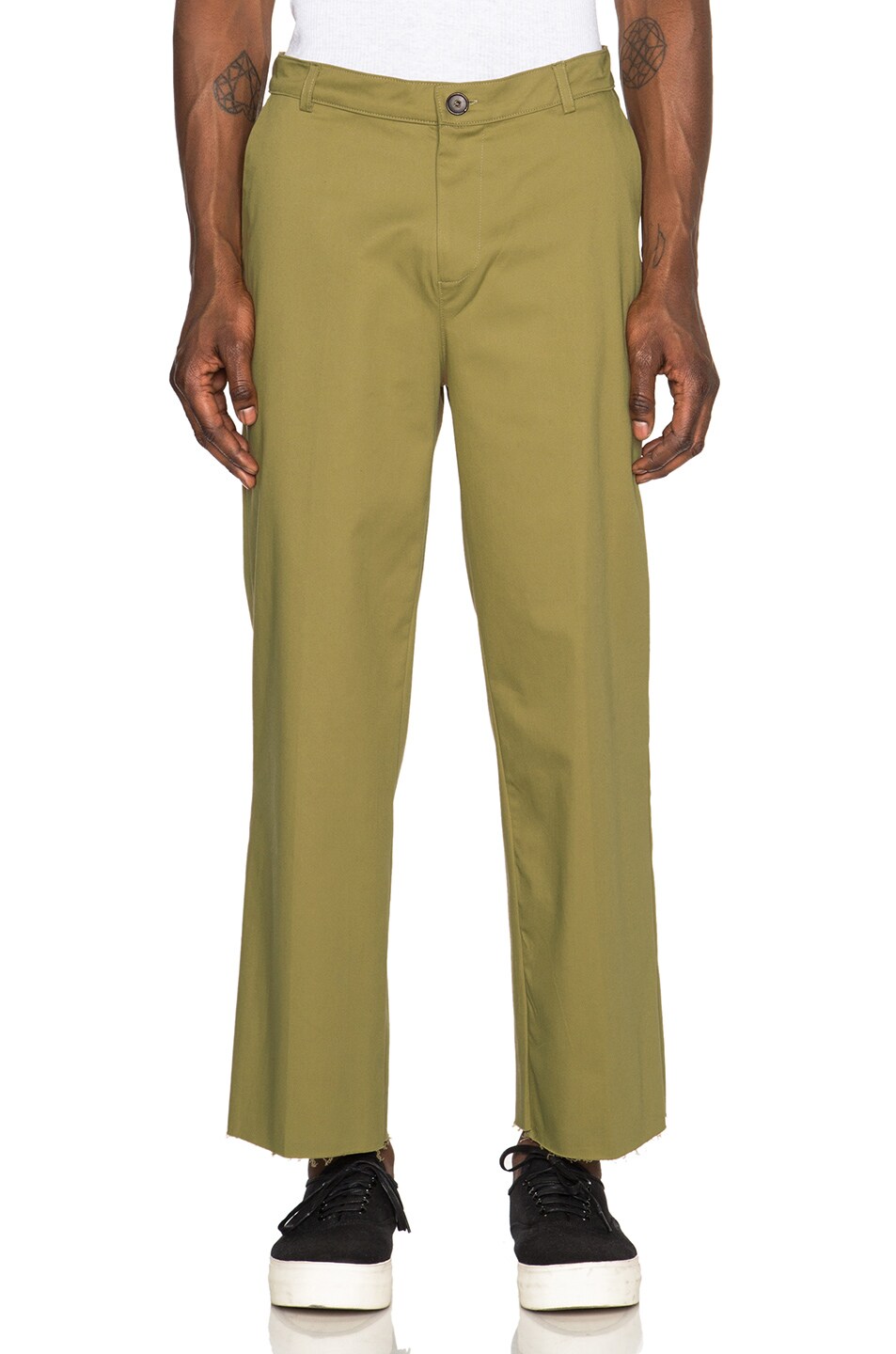 Image 1 of Blackfist Wide Leg Suit Trousers in Khaki