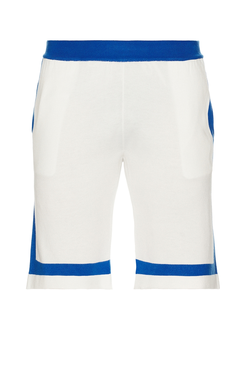 Paneled Knit Shorts in White