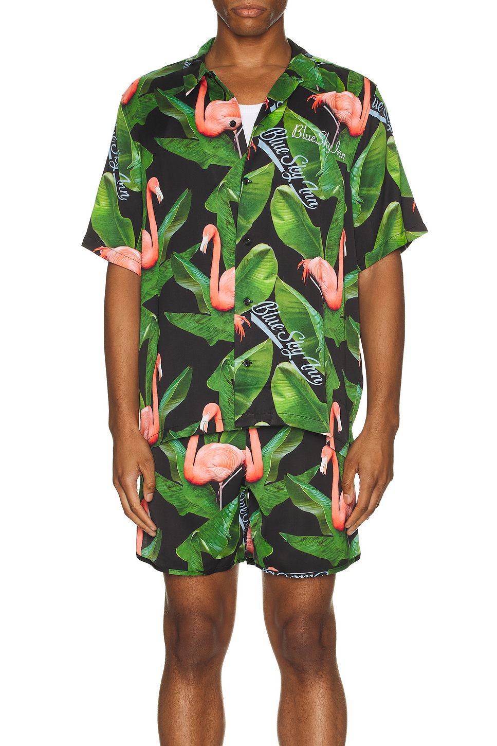 Image 1 of Blue Sky Inn Flamingo Shirt in Multi
