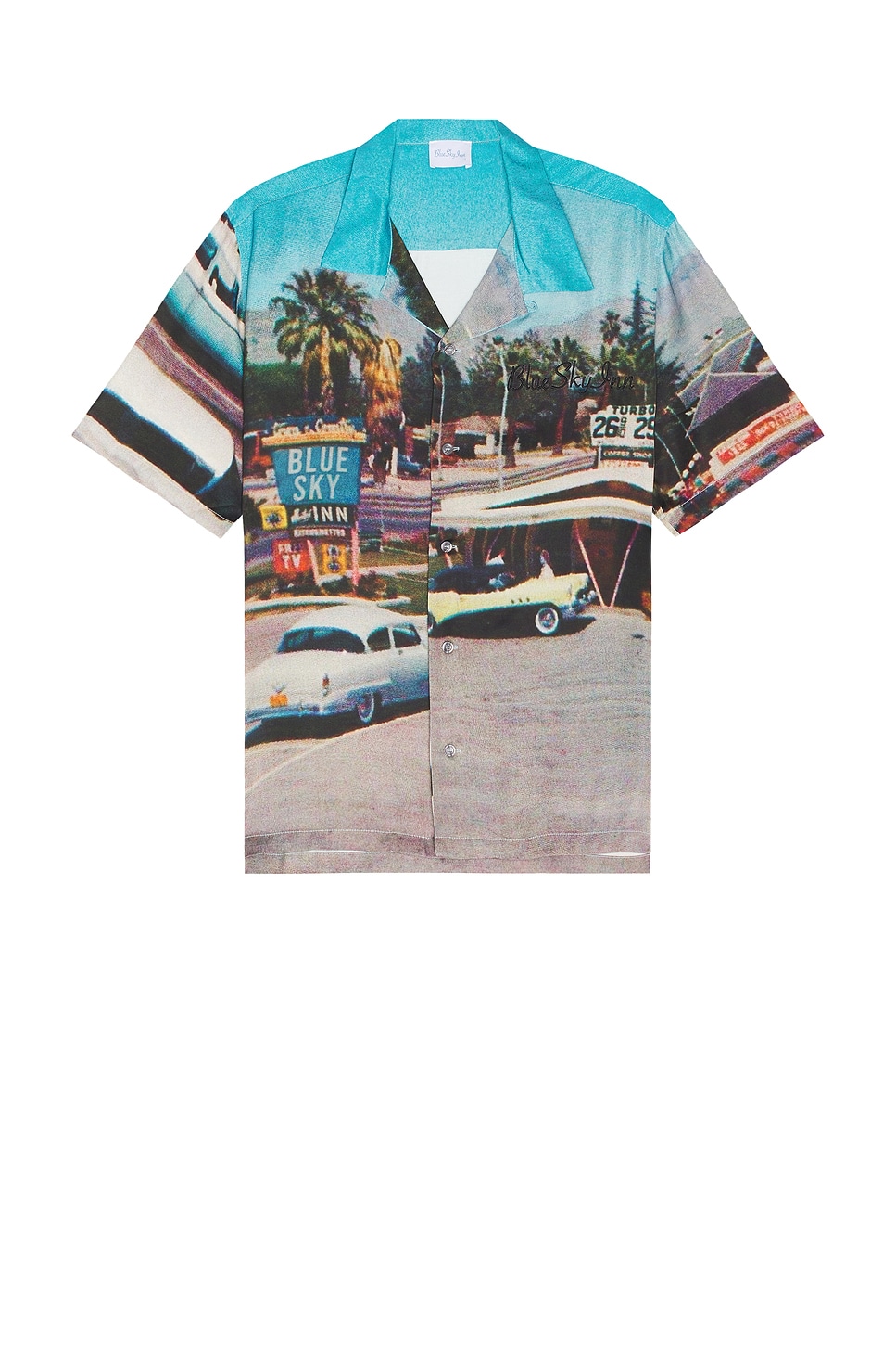 Image 1 of Blue Sky Inn Vintage Motel Shirt in Allover Print