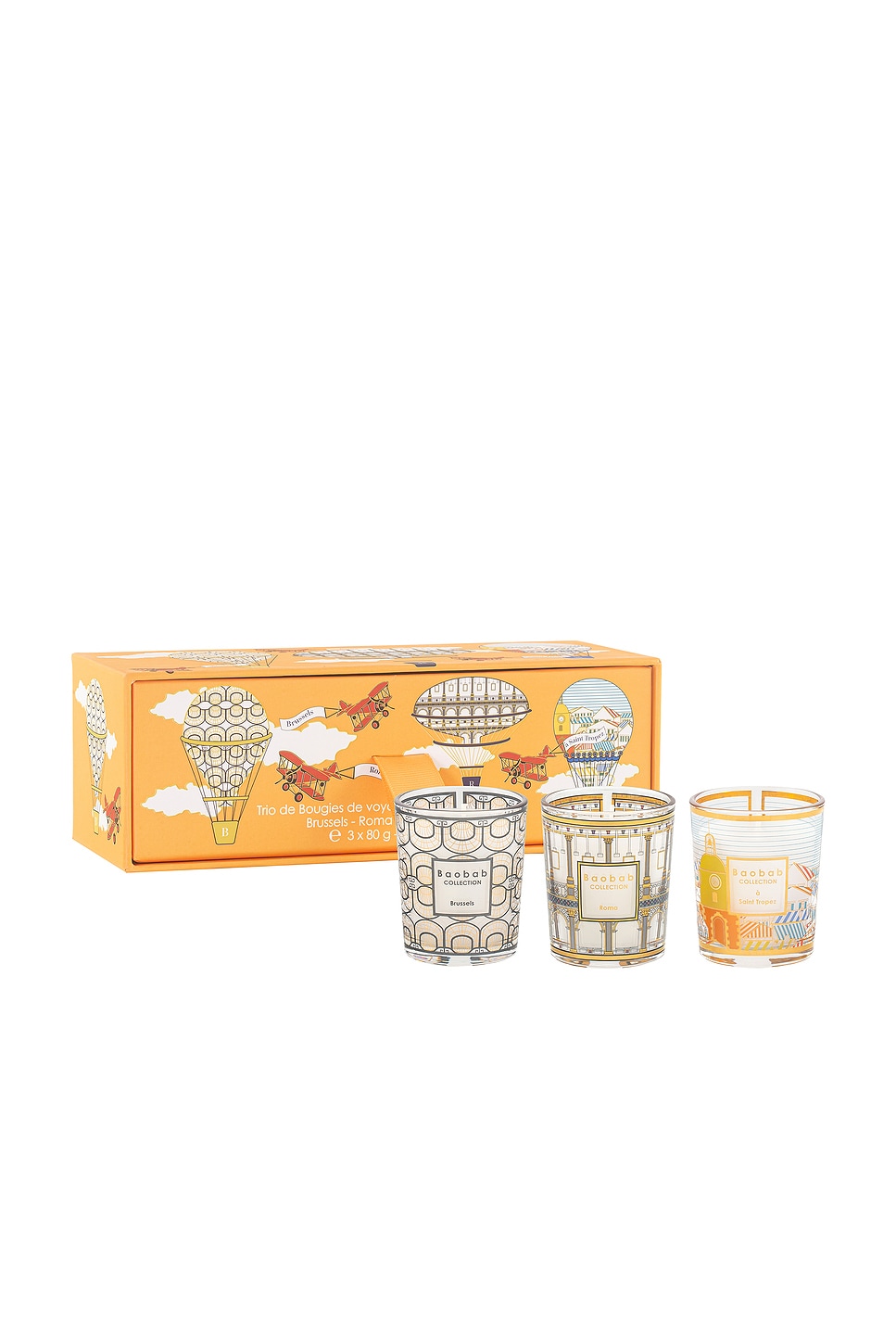 Shop Baobab Collection Brussels Roma Saint Tropez Trio Travel Candles In N,a