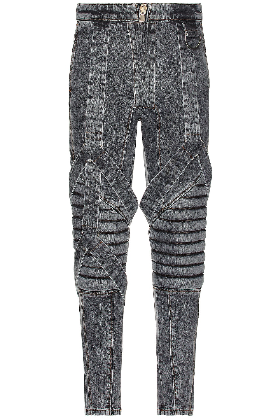 Image 1 of BALMAIN Multi-strap Used Black Slim Jeans in Noir D?lav?
