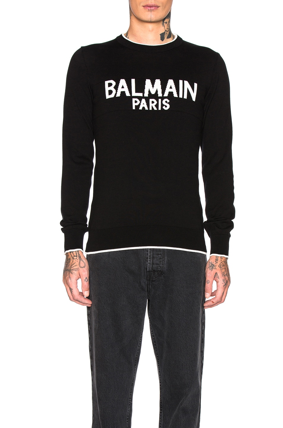 Image 1 of BALMAIN Balmain Paris Sweater in Noir