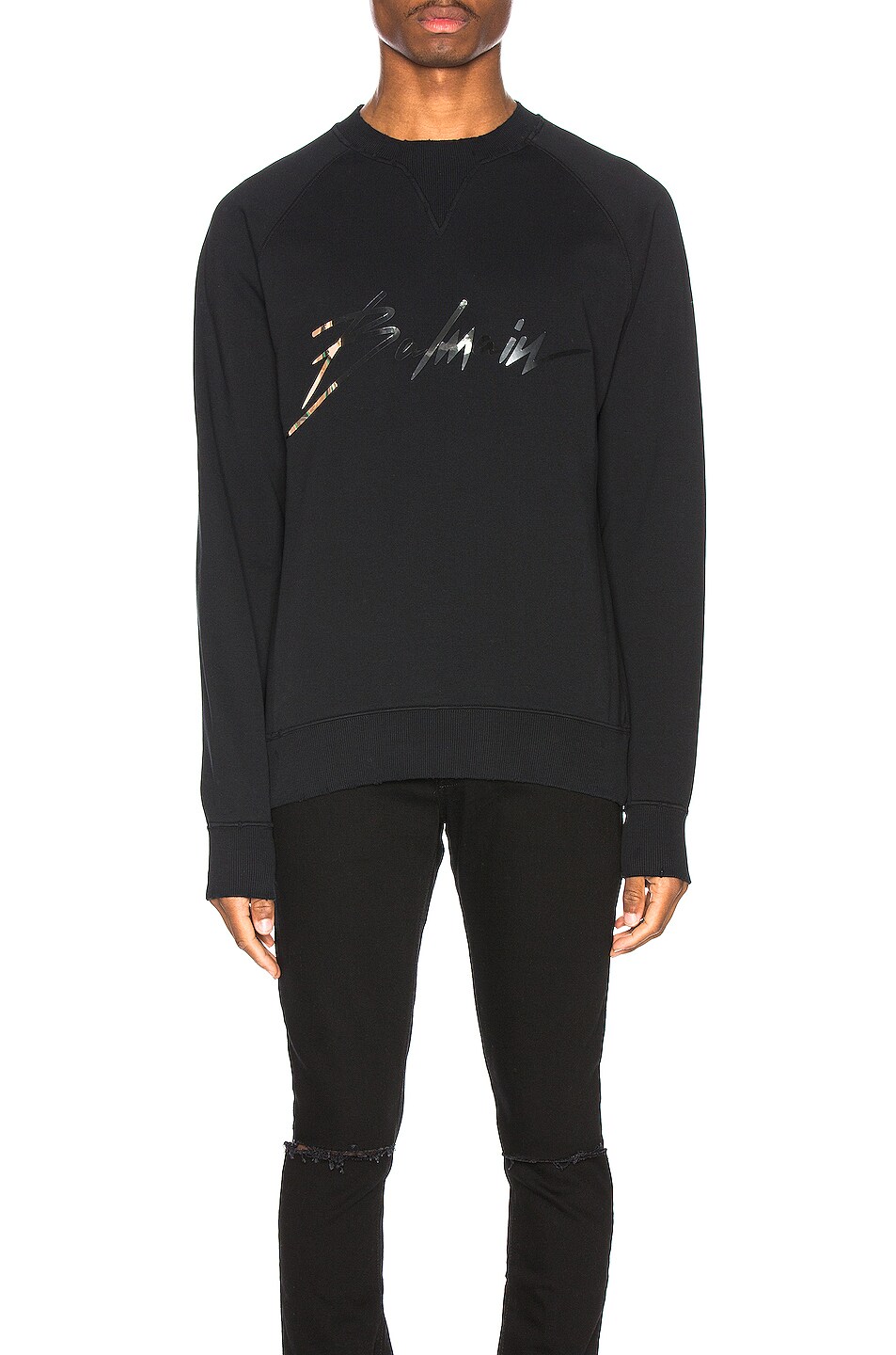Image 1 of BALMAIN Signature Sweatshirt in Noir