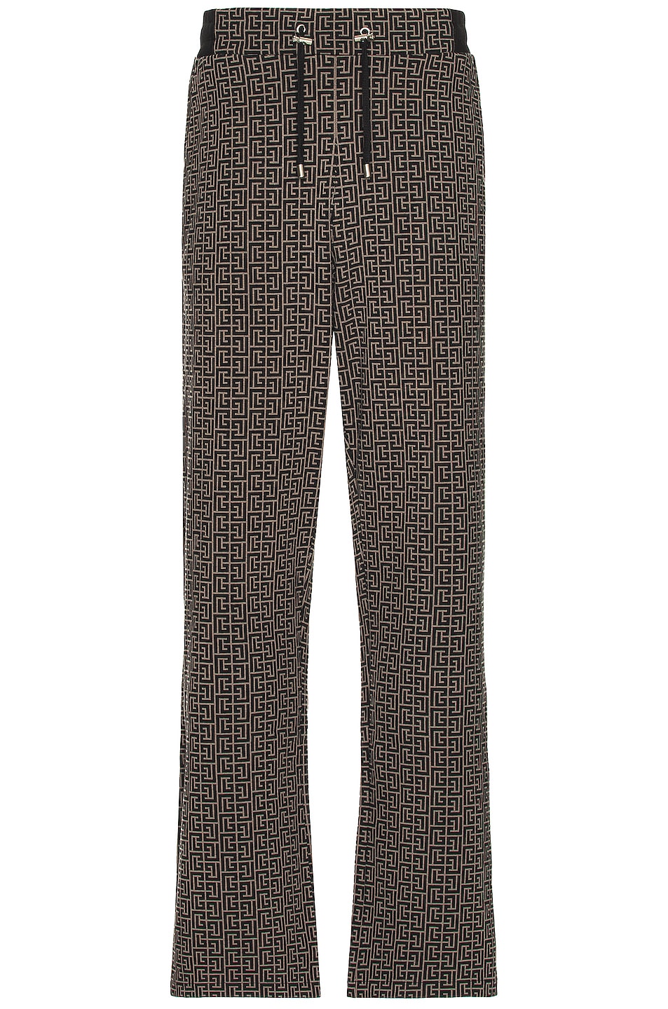 Image 1 of BALMAIN Mini Monogram Pyjama Pants in Gris Fonce & Noir