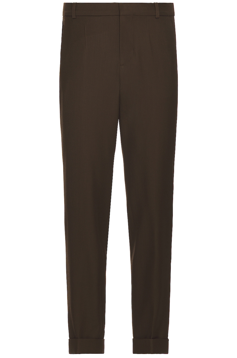 Image 1 of BALMAIN Straight Tailored Twill Pants in Marron