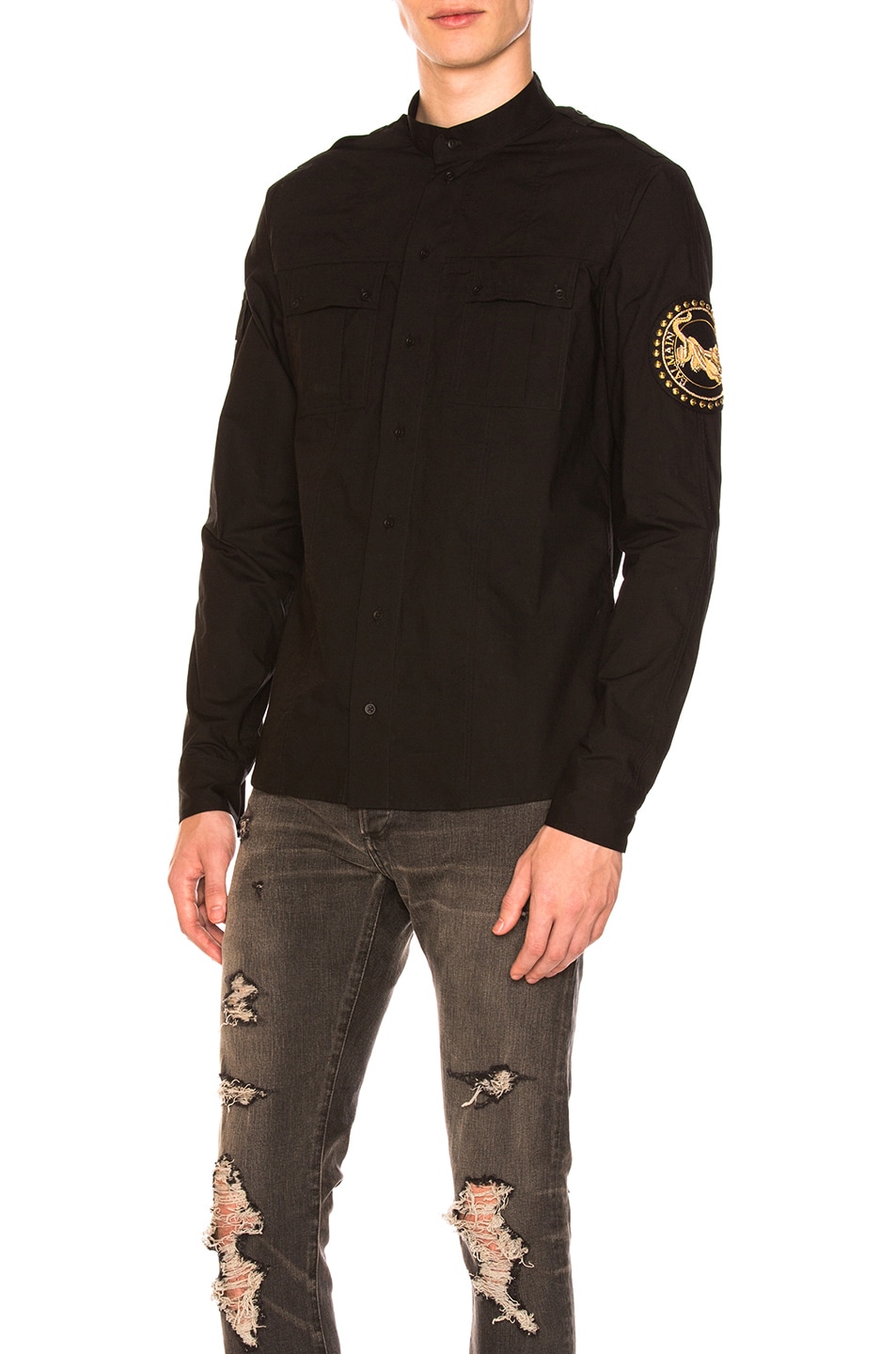 Image 1 of BALMAIN Sahara Shirt in Black