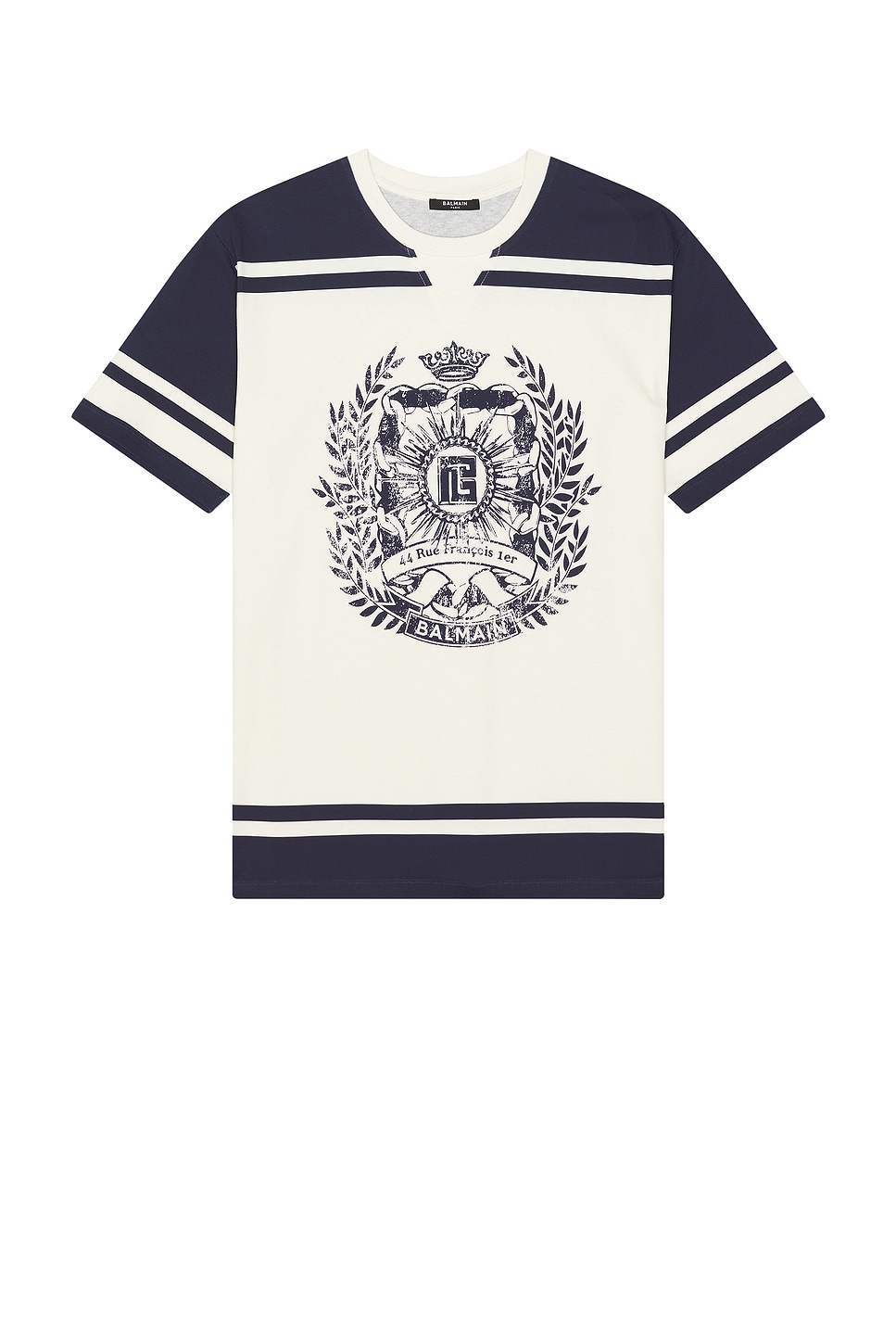 Balmain Emblem Varsity T-shirt In Multi