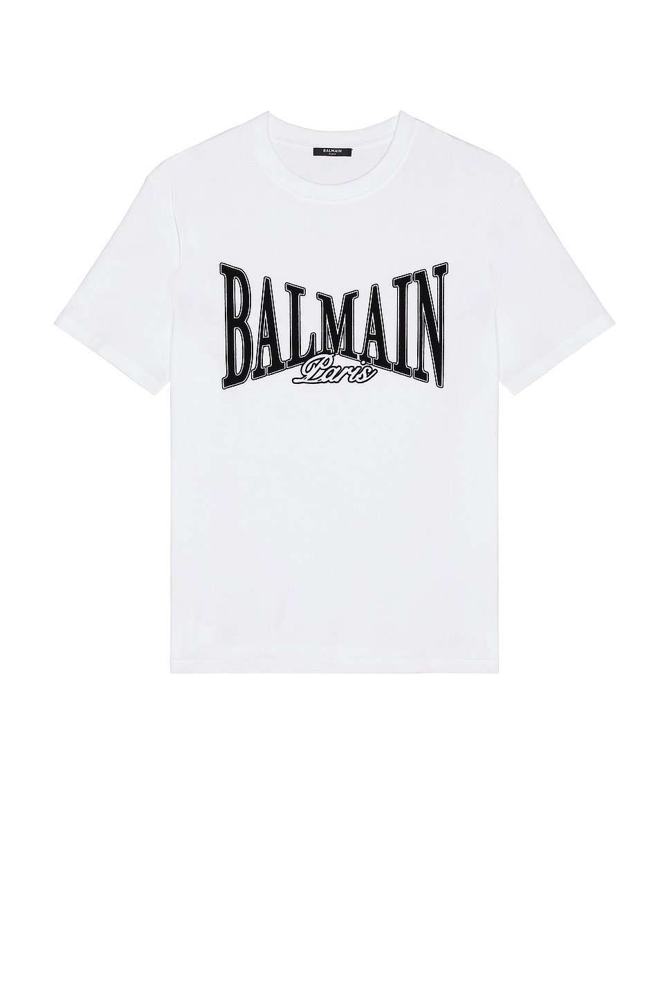 Image 1 of BALMAIN College Flock T-Shirt in White