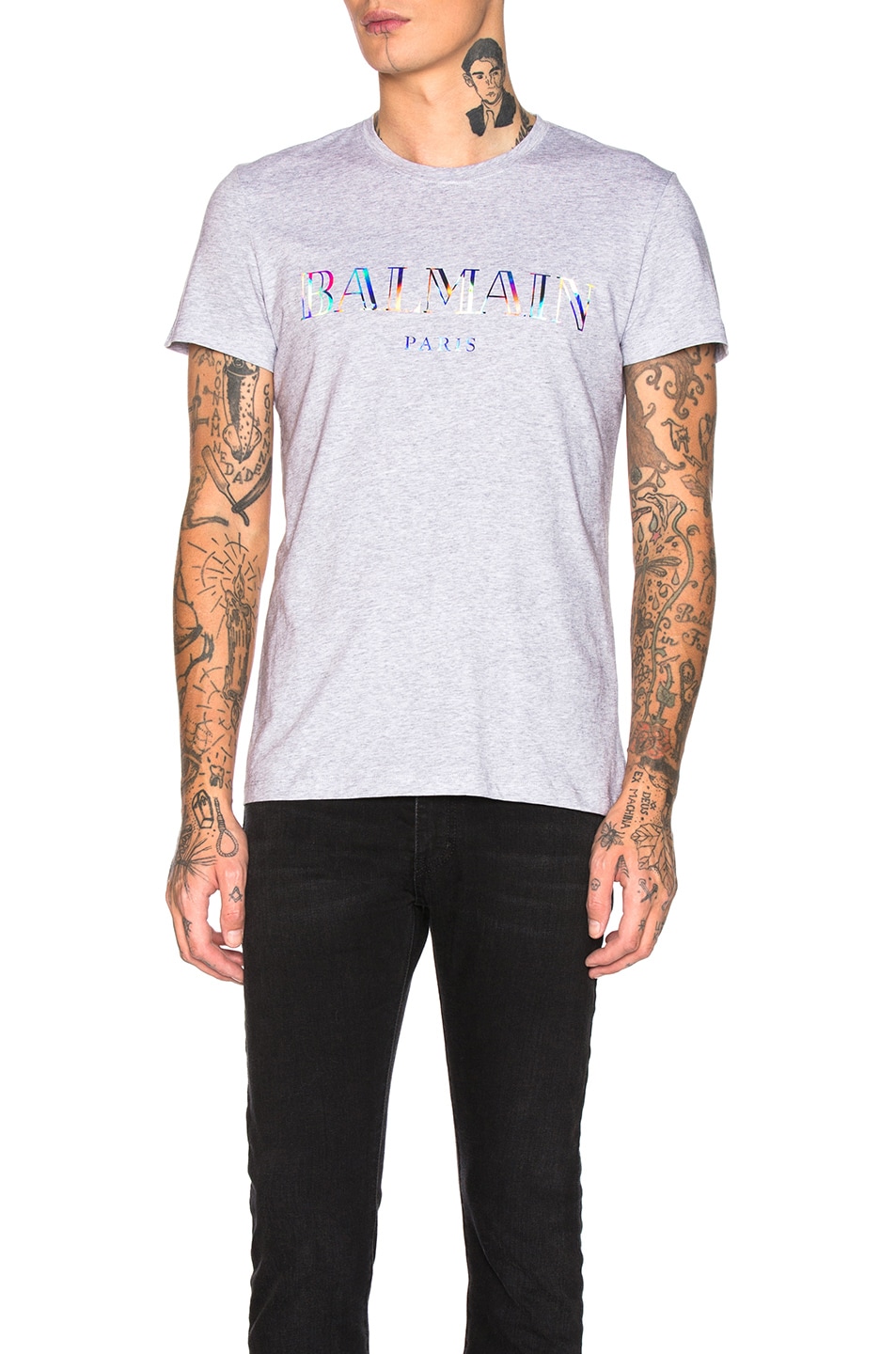 Image 1 of BALMAIN Balmain Hologram T-Shirt in Gris