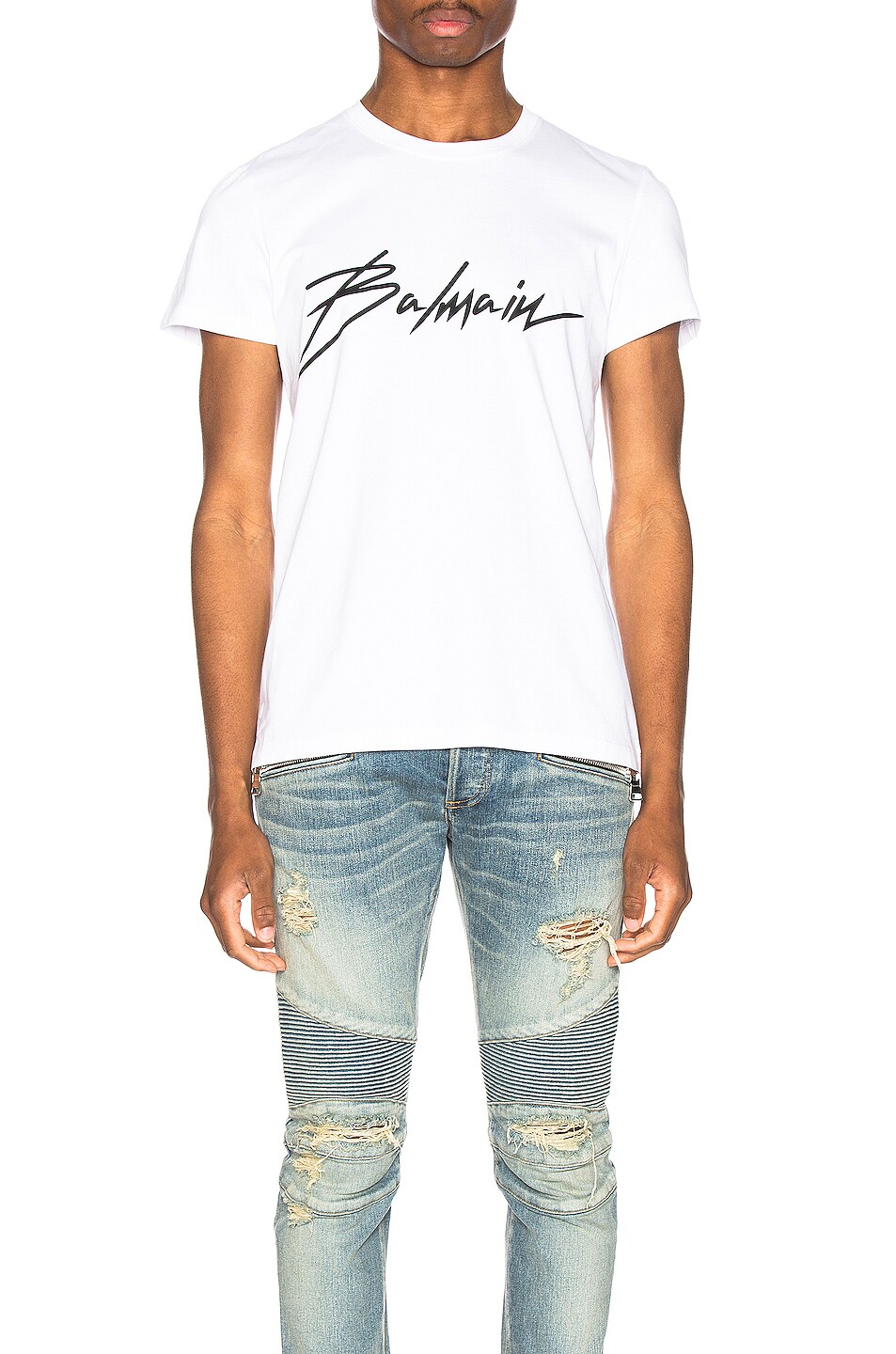 Image 1 of BALMAIN Signature T-Shirt in Blanc