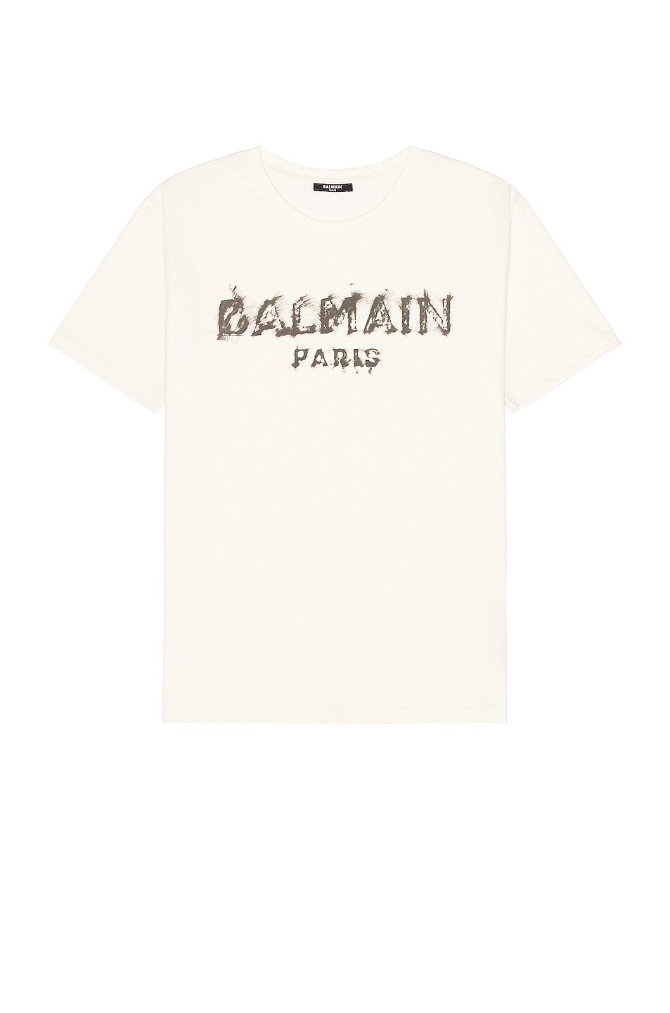 Image 1 of BALMAIN Charcoal T-Shirt in Beige & Noir