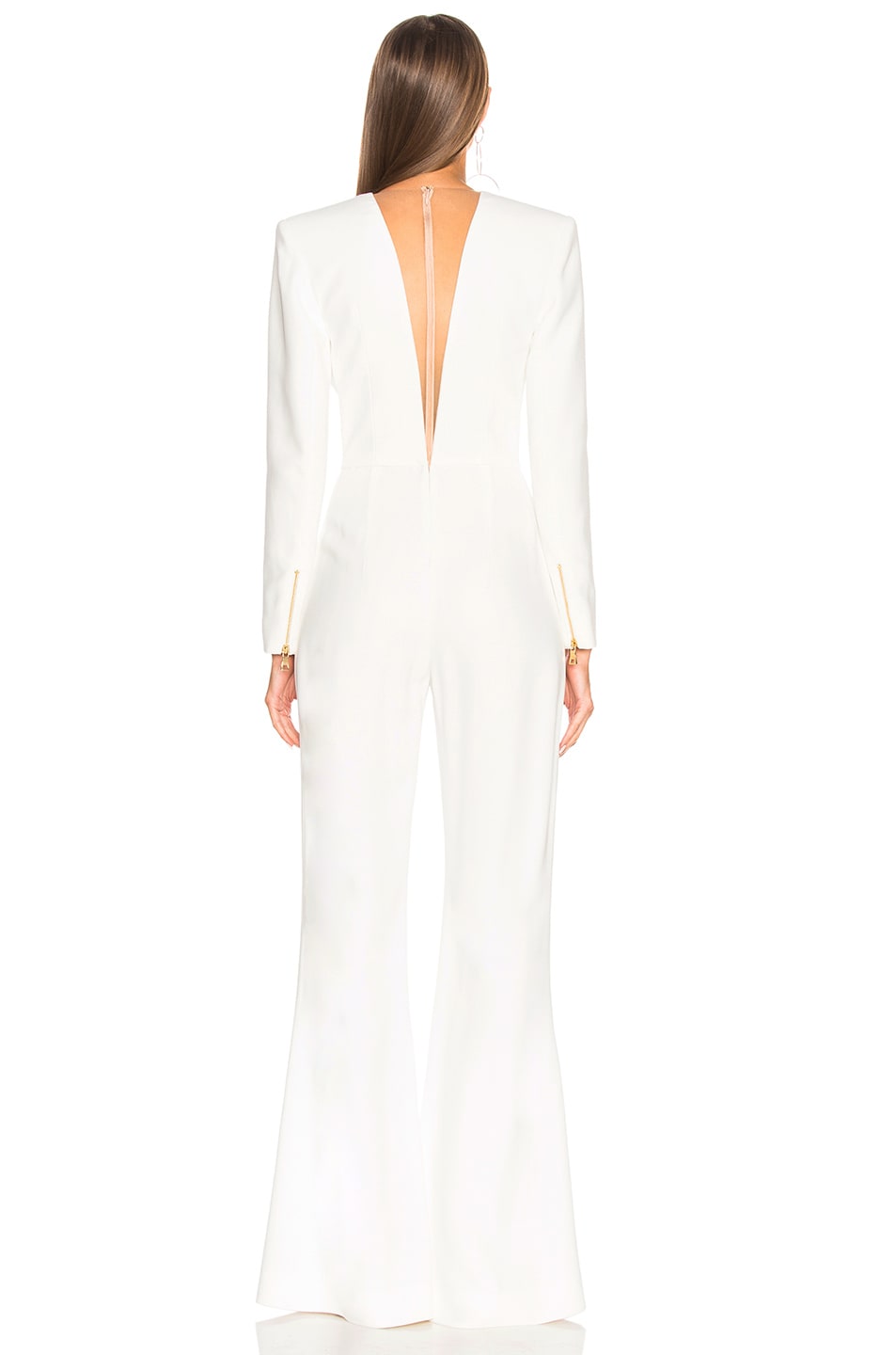 BALMAIN Double Breasted Jumpsuit in White | FWRD