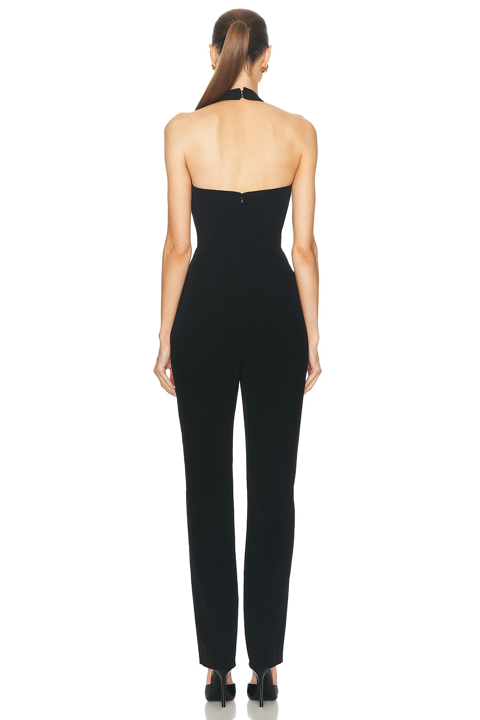 Balmain V-Neck Tailored Crepe Jumpsuit thumbnail