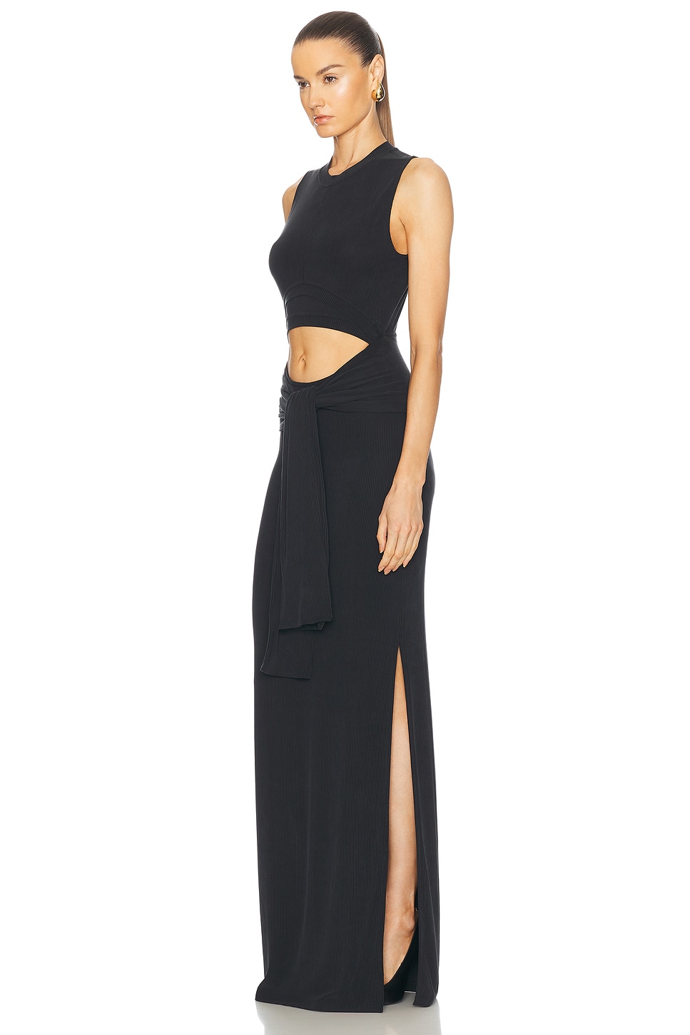 Balmain Knotted Cut Out Split Long Dress thumbnail