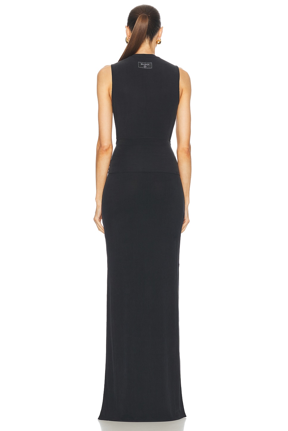 Balmain Knotted Cut Out Split Long Dress thumbnail