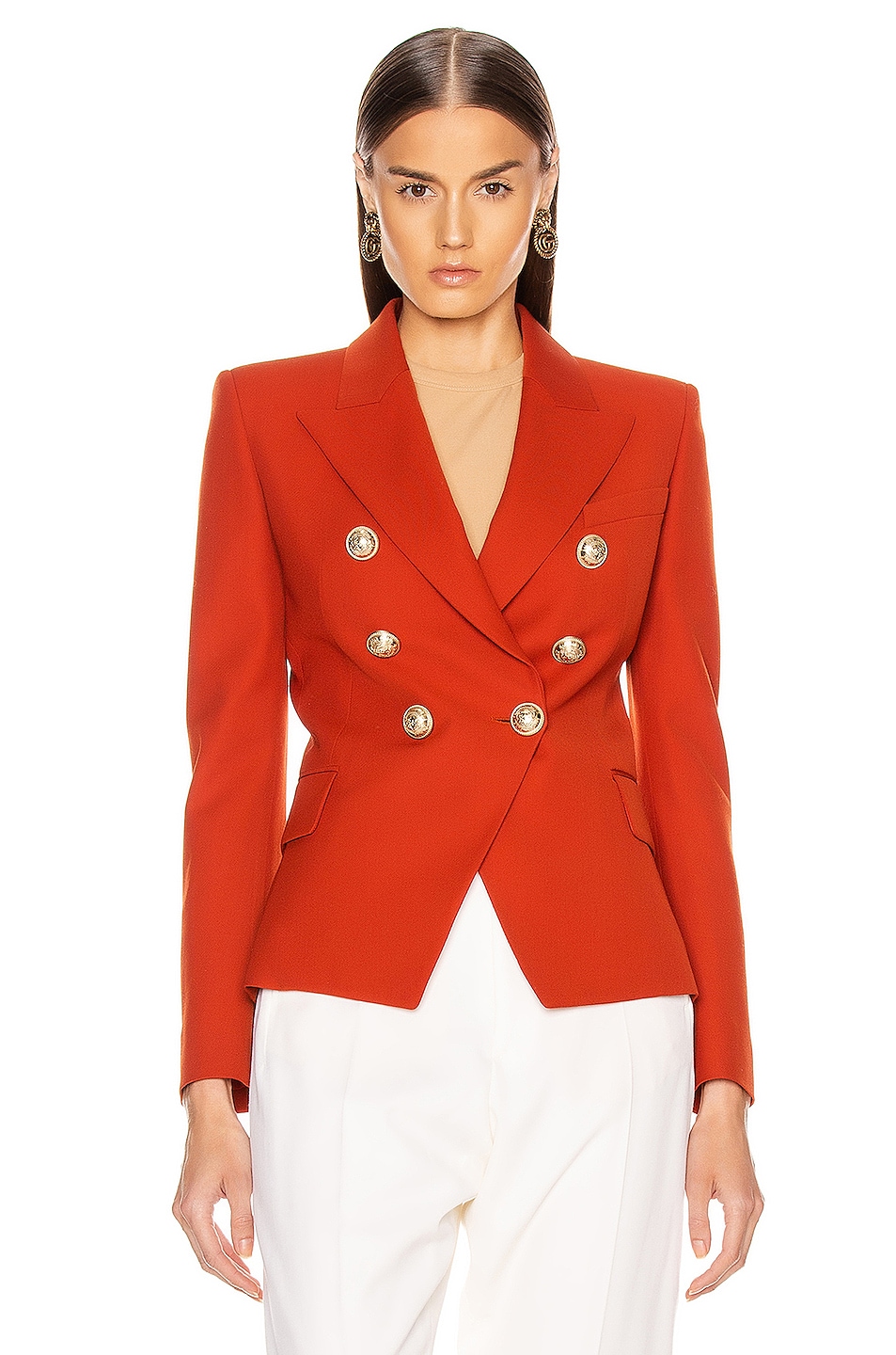 Image 1 of BALMAIN 6 Button Jacket in Rouille