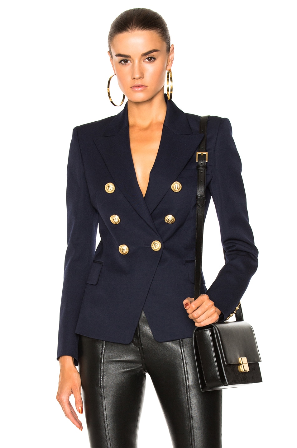 Image 1 of BALMAIN Double Breasted Blazer in Navy