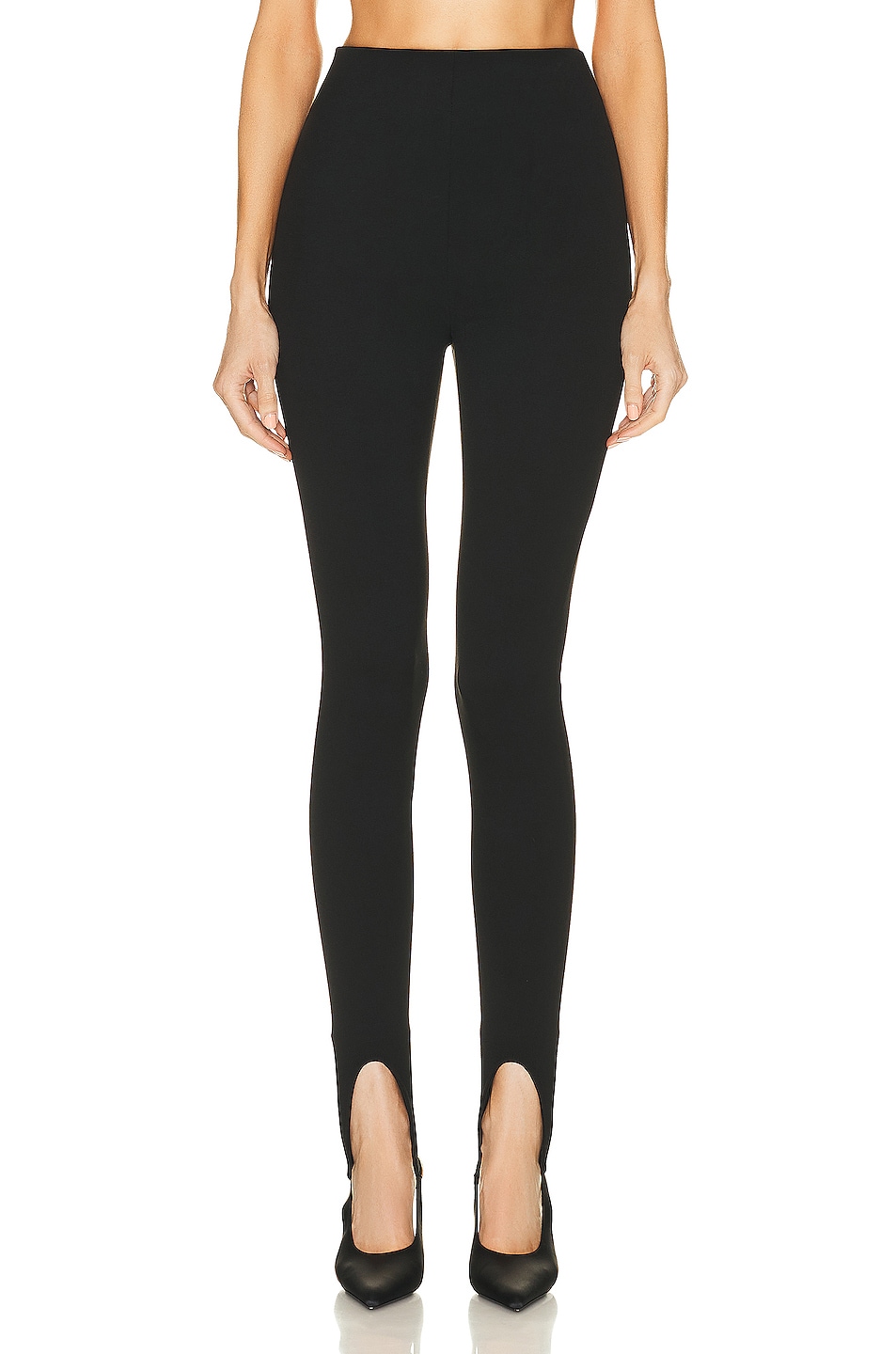 Image 1 of BALMAIN High Waisted Stretch Skinny Pant in Noir
