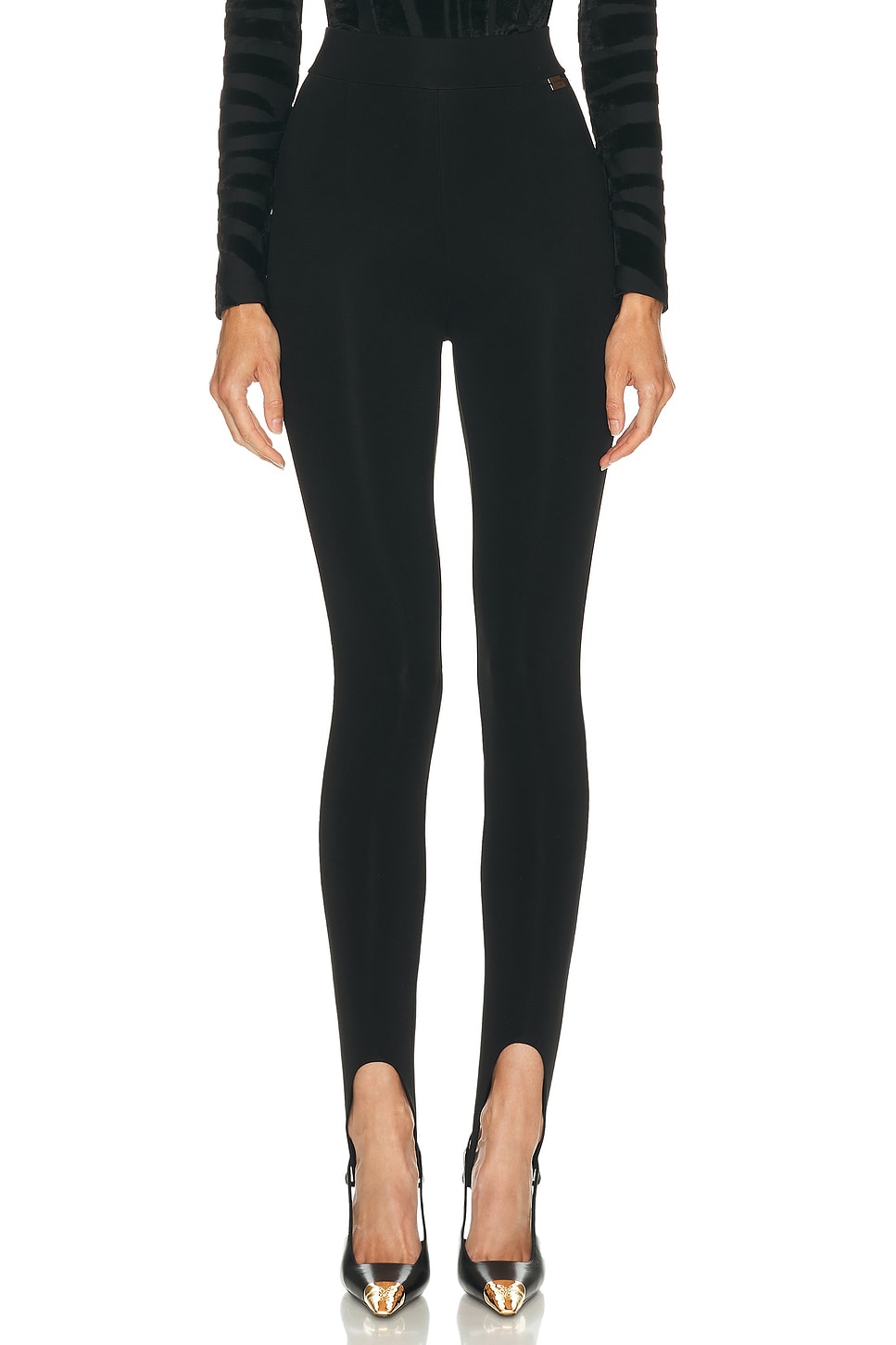 Image 1 of BALMAIN Zipped Legging in Noir