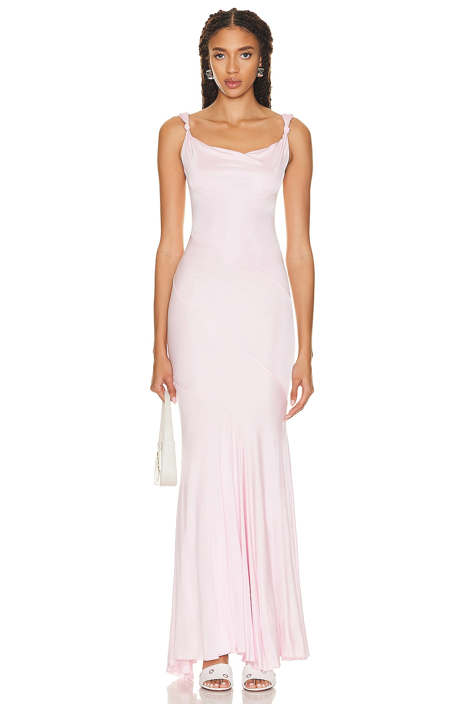 Image 1 of Blumarine Sleeveless Gown in Chalk Pink