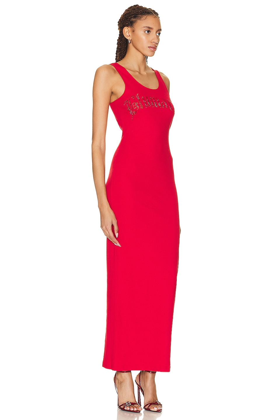 Blumarine T Shirt Maxi Dress In Lipstick Red Fwrd 