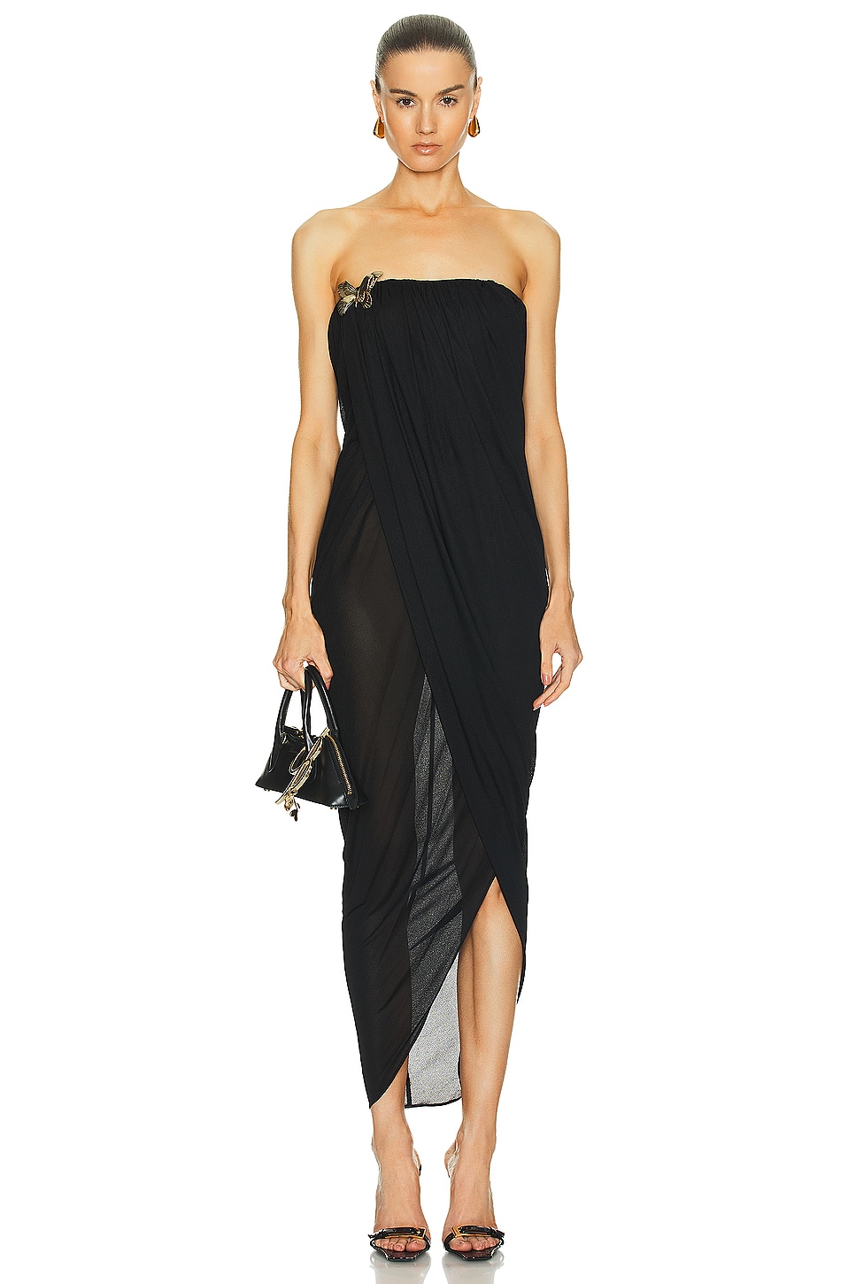 Image 1 of Blumarine Bustier Strapless Dress in Black