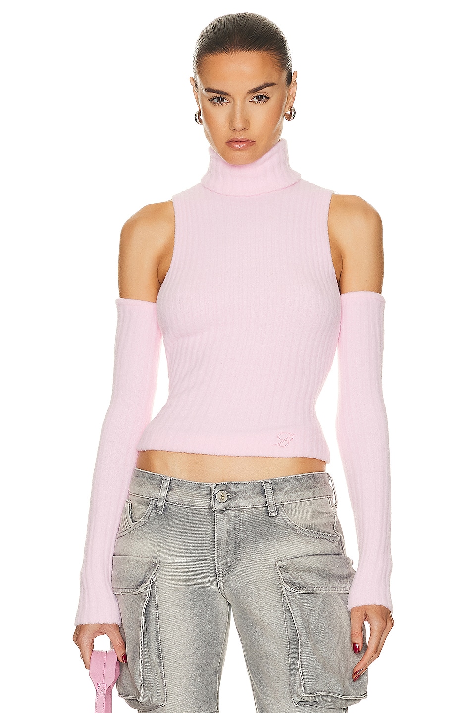 Image 1 of Blumarine Long Sleeve Turtleneck Sweater in Dalia