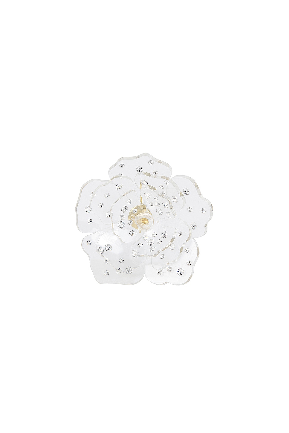 Image 1 of Blumarine Rosa Plexi Earrings in Trasparent & Crystal