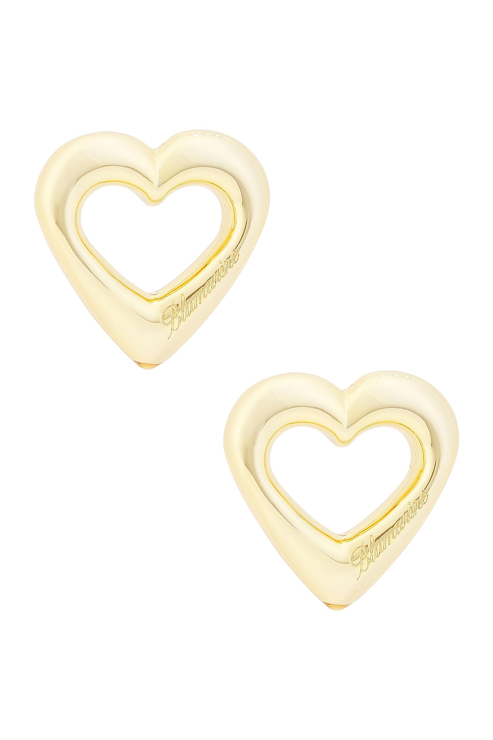 Heart Earrings in Metallic Gold
