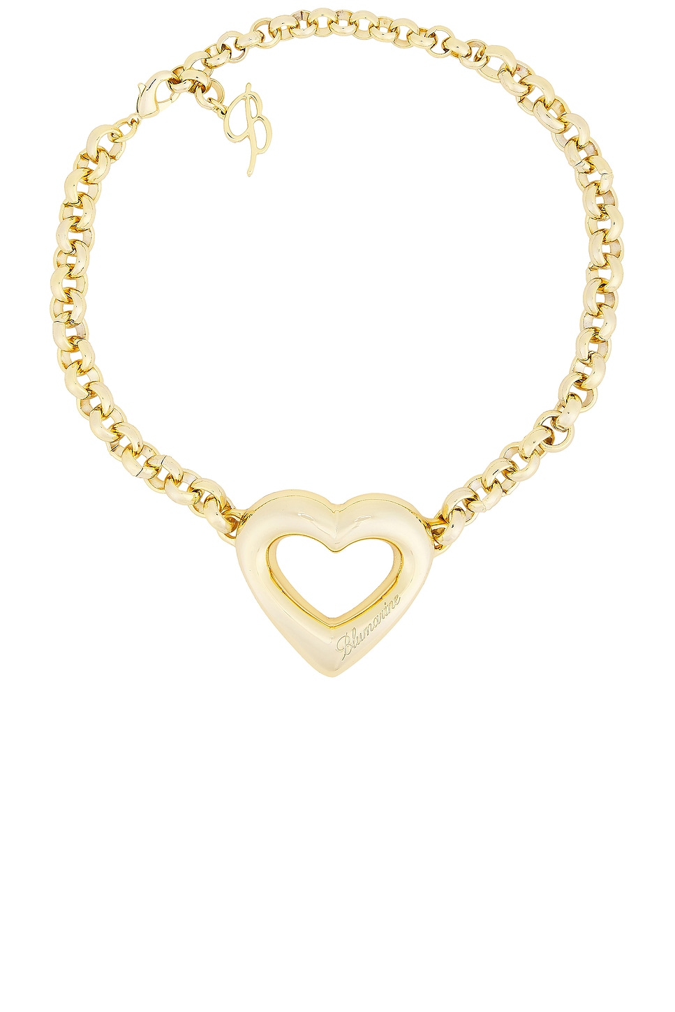 Heart Choker Necklace in Metallic Gold