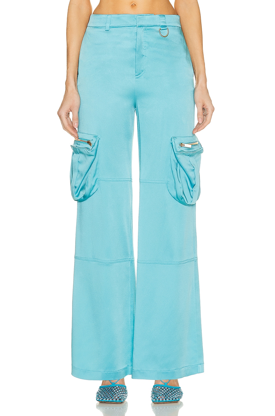 Image 1 of Blumarine Wide Leg Cargo Pant in Butterfly