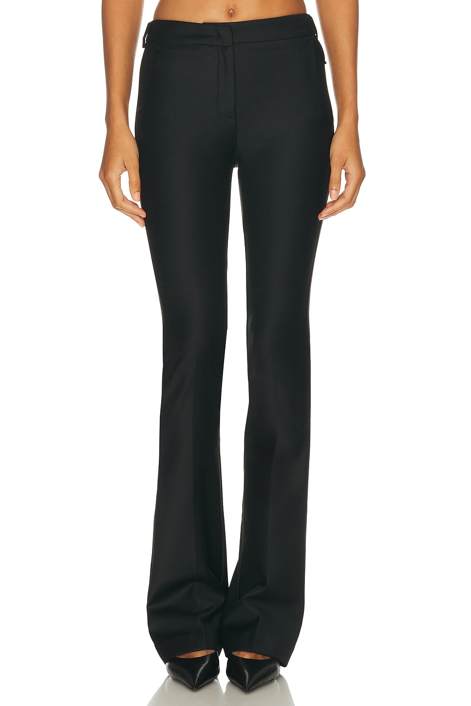 Image 1 of Blumarine Twill Bootcut Trouser in Black