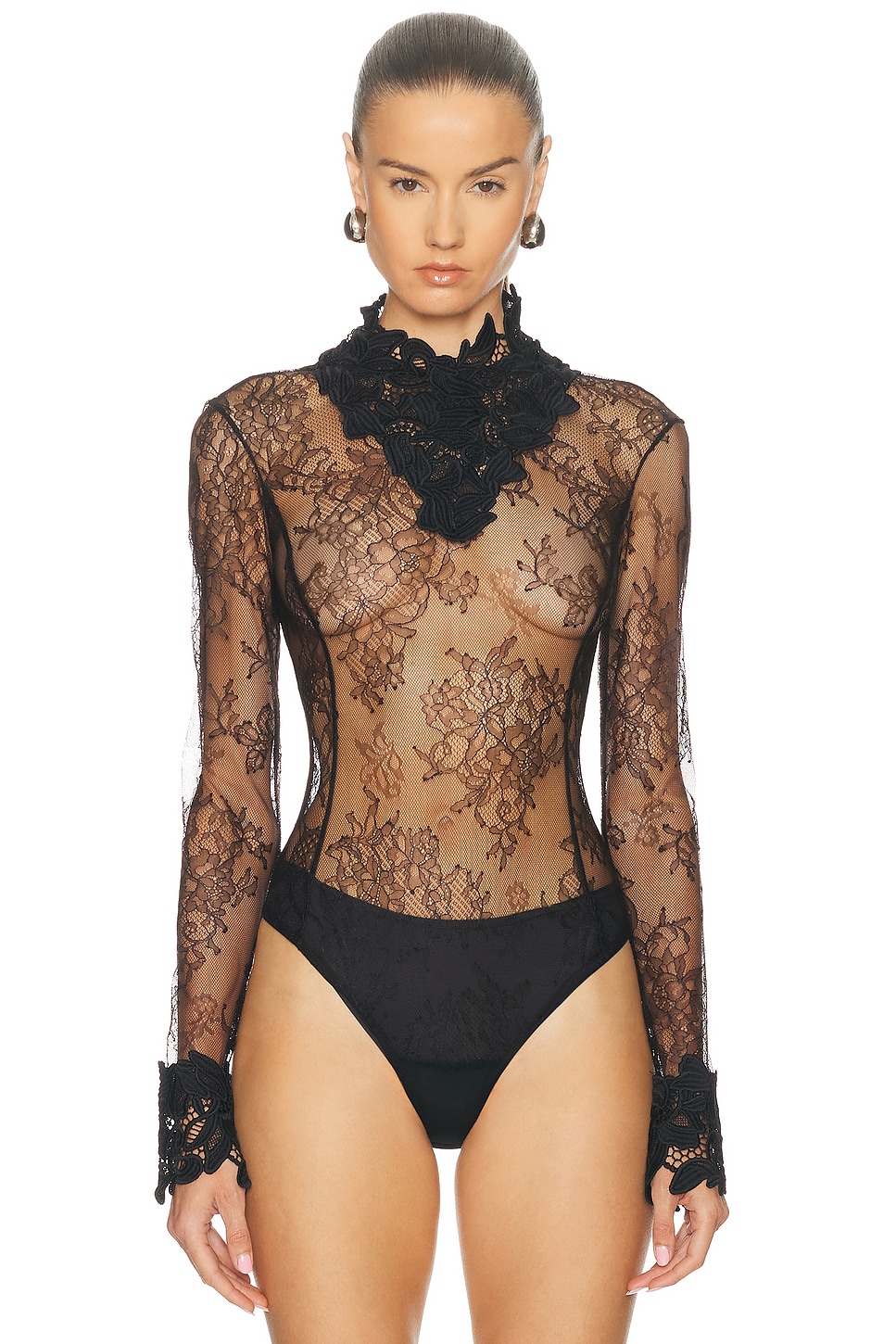 Blumarine Lace Top In Black