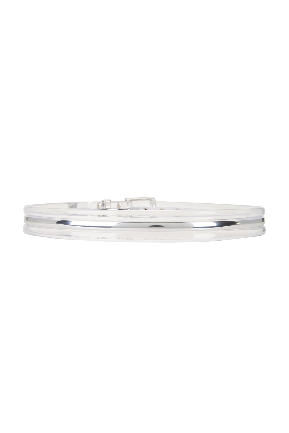 Brandon Maxwell Clear Pvc Belt In Metallic