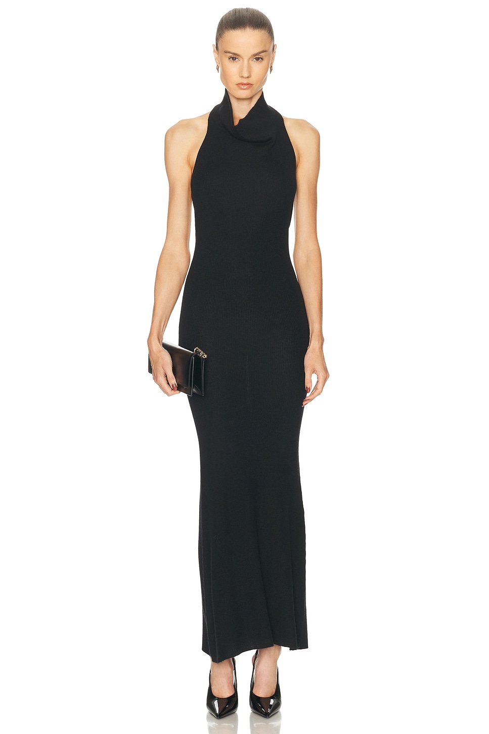 India Halter Dress in Black