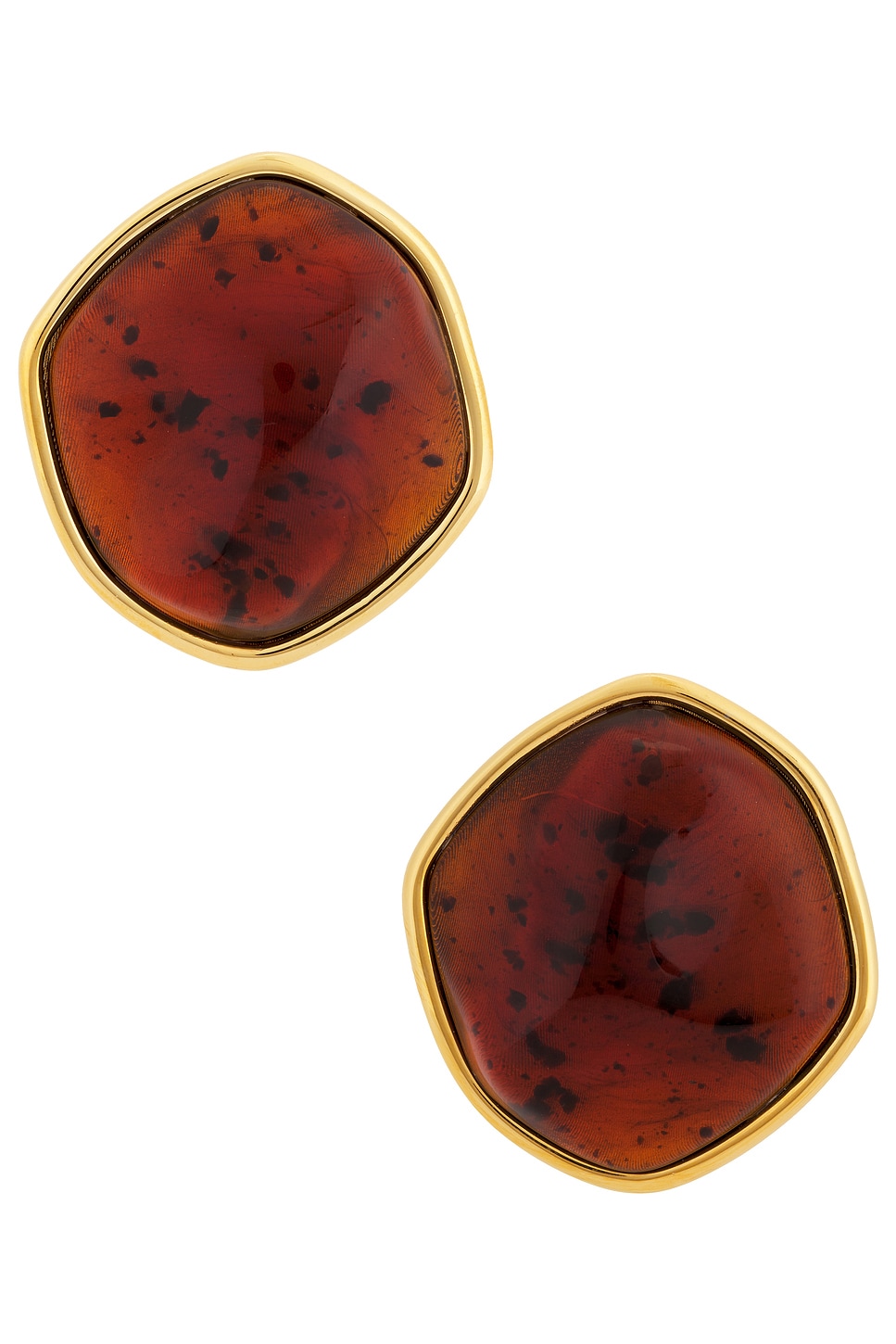 Resin Earrings in Brown