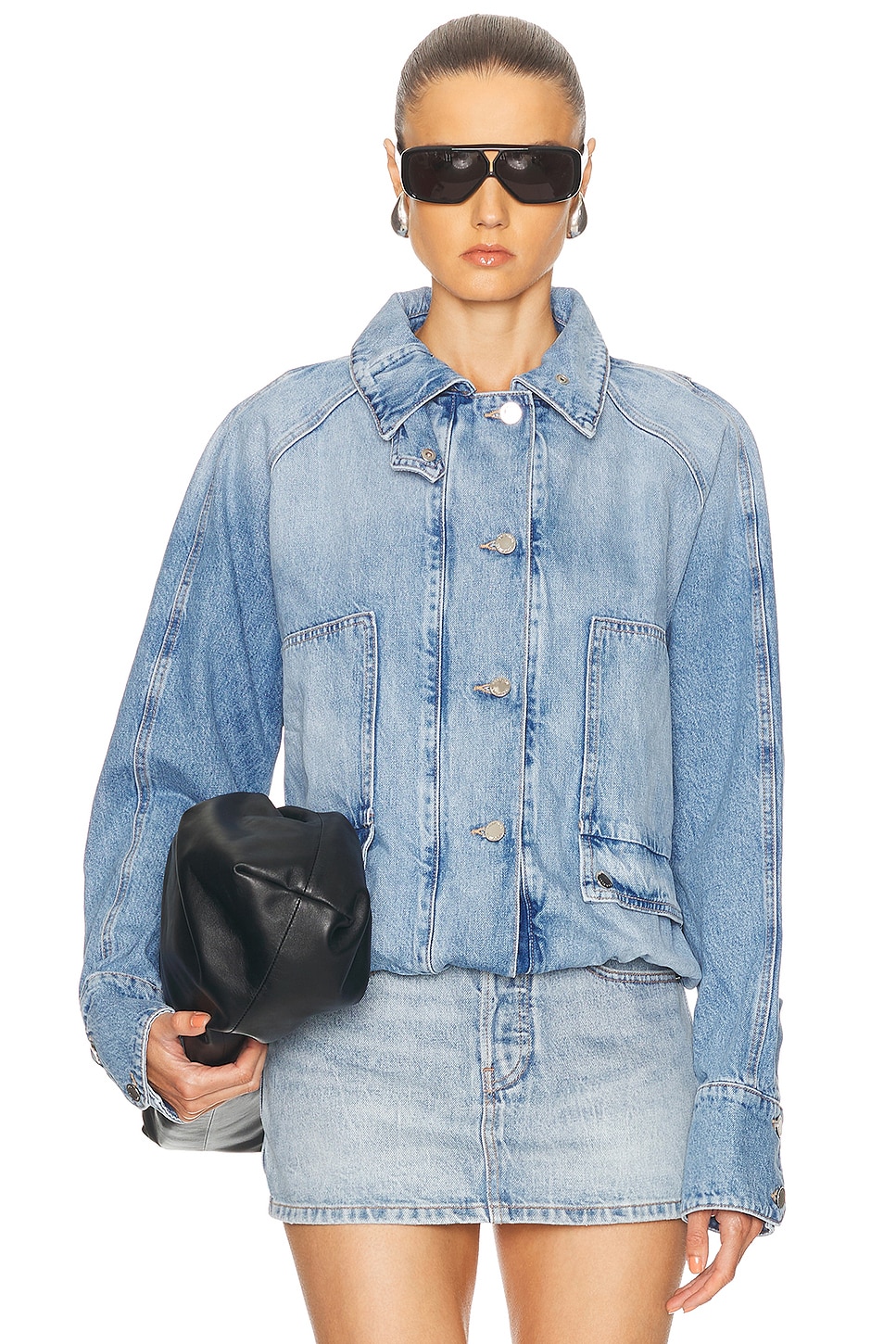 Harper Balloon Jacket in Blue