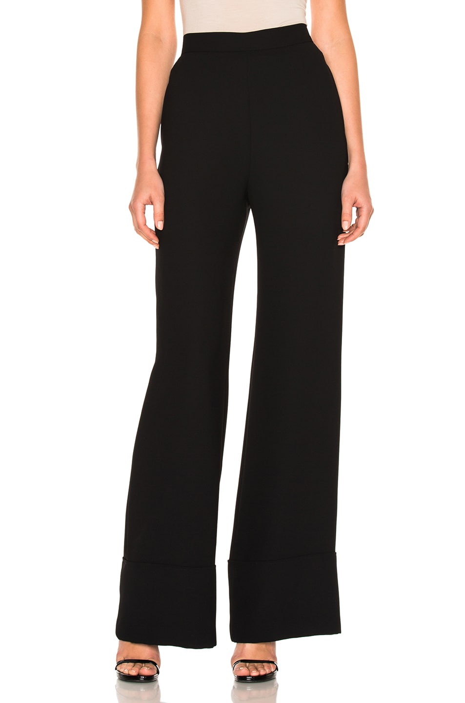 Image 1 of Brandon Maxwell Wide Cuff Pant in Black