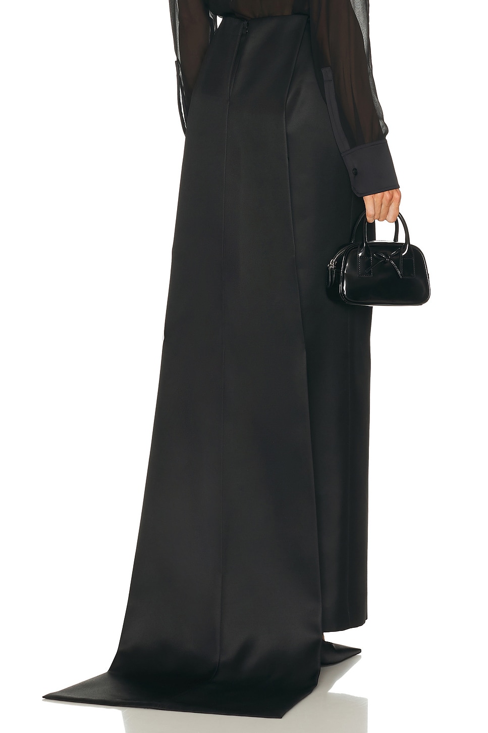 Image 1 of Brandon Maxwell Monroe Skirt in Black