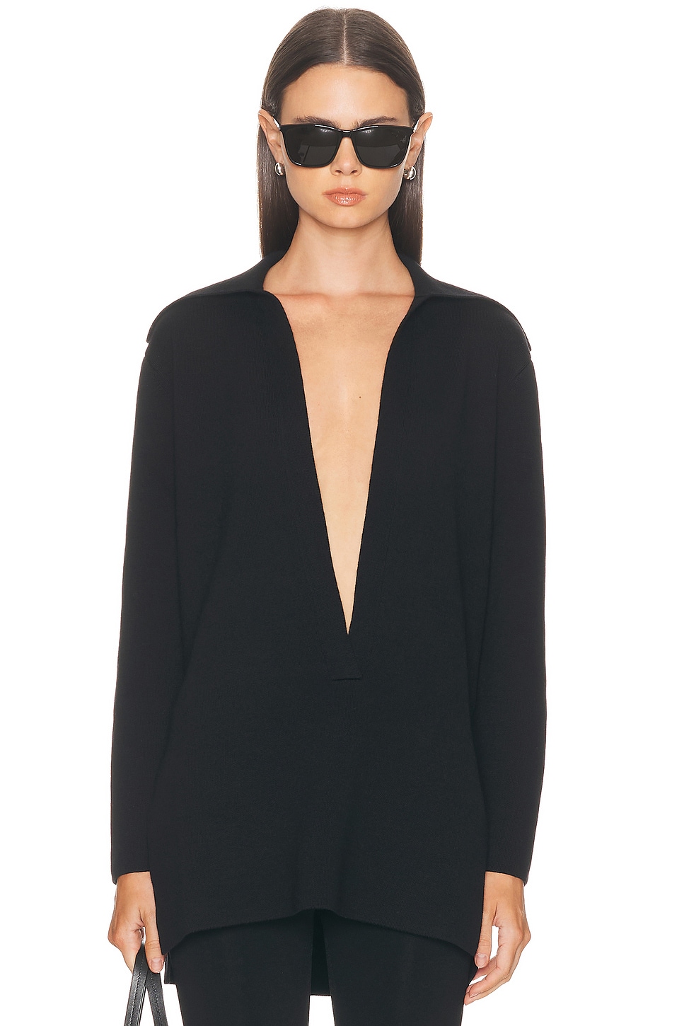 Image 1 of Brandon Maxwell The Luma Top in Black