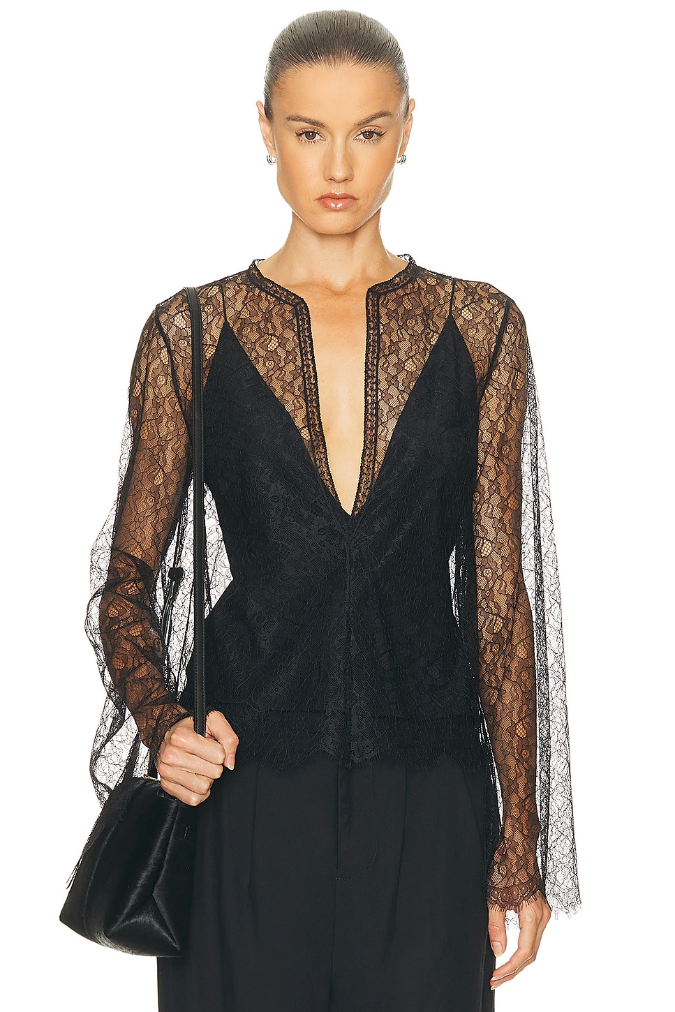 Brandon Maxwell Eloise Top In Black