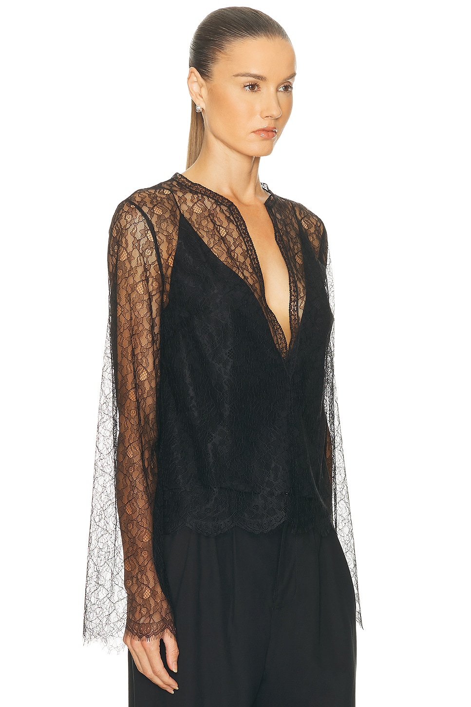 Brandon Maxwell Eloise Top In Black