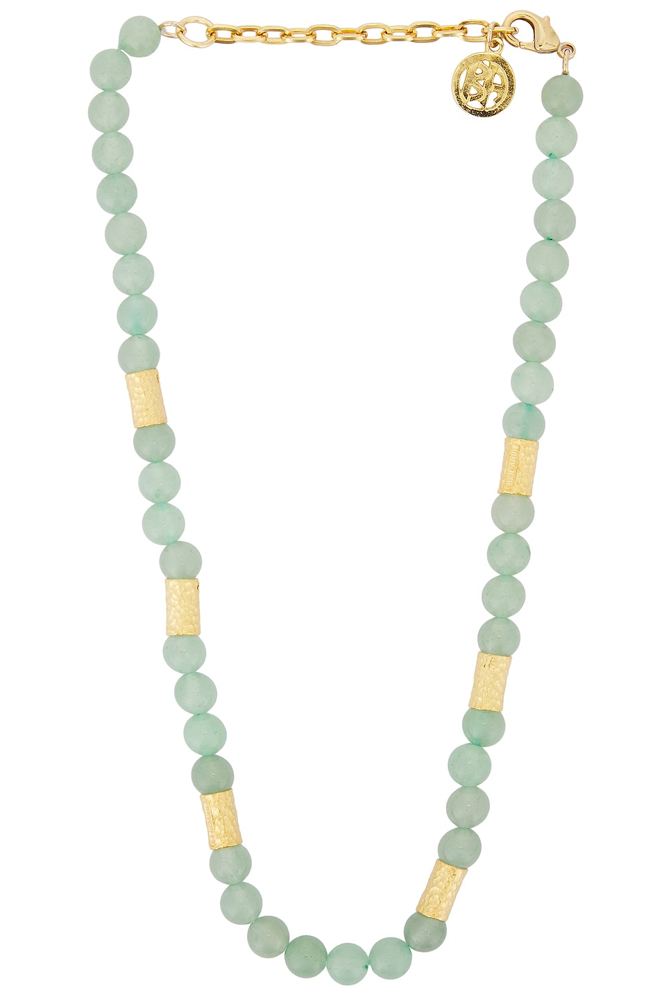 Image 1 of ben-amun Midori Sour Necklace in Jungle Green & Gold