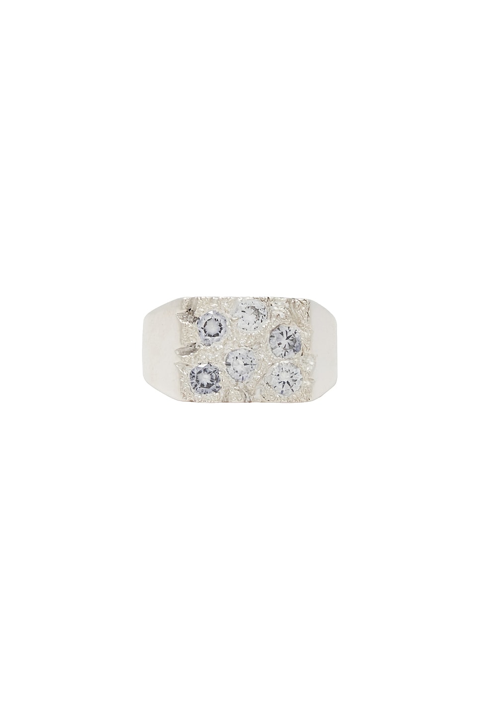 Rose Garden Signet in Metallic Silver