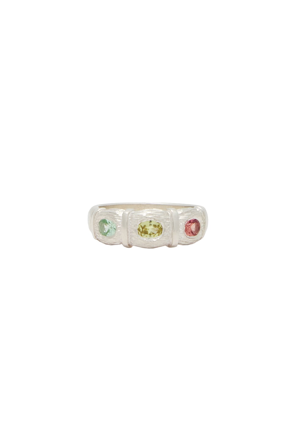 Window Box Ring Multi in Metallic Silver