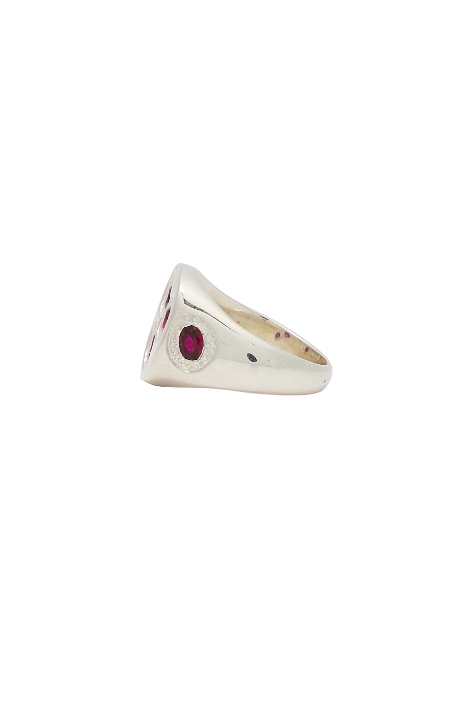 Image 1 of Bleue Burnham Oval Chloroplast Signet Red in Multi