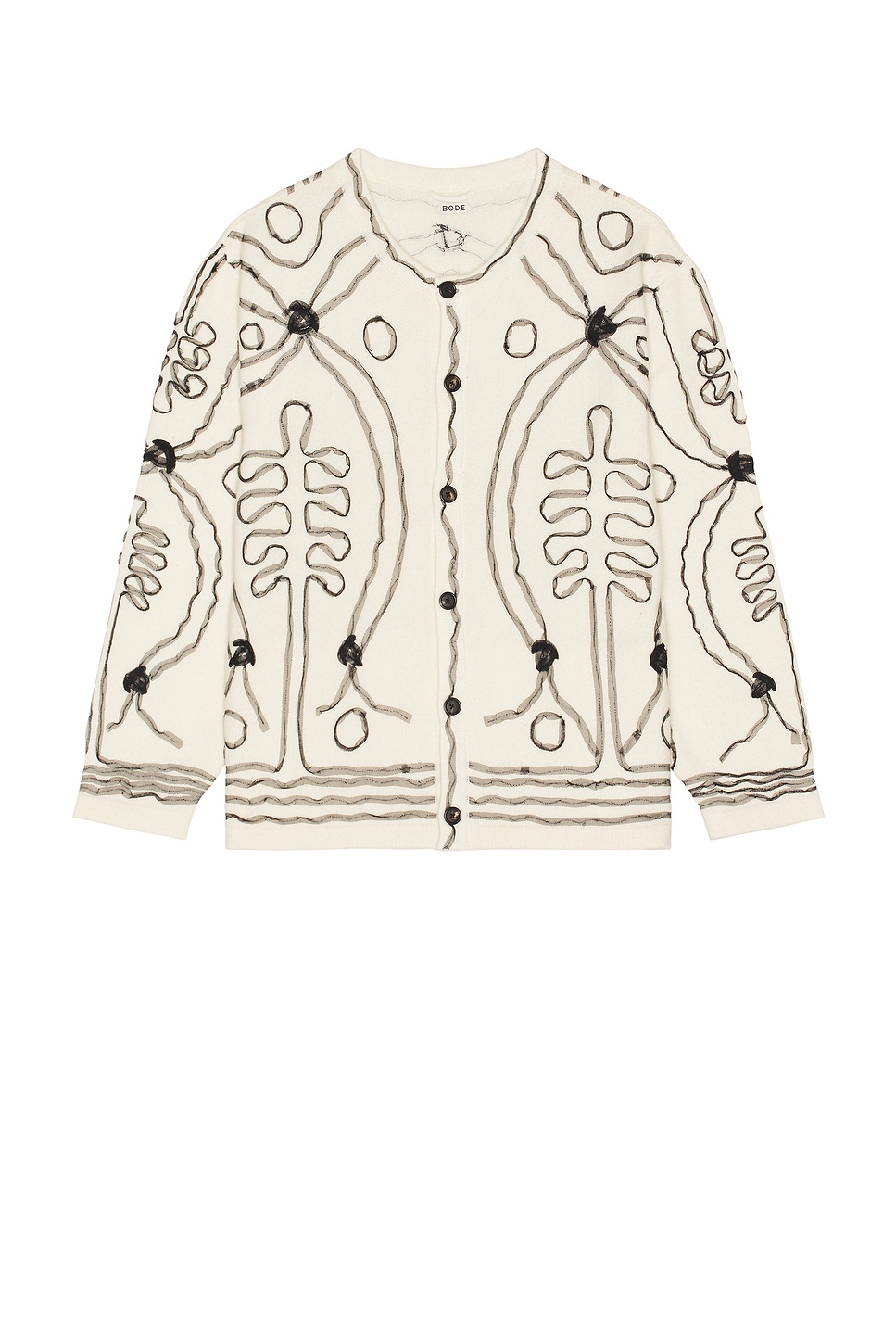 Image 1 of BODE Winter Garden Cardigan in Cream