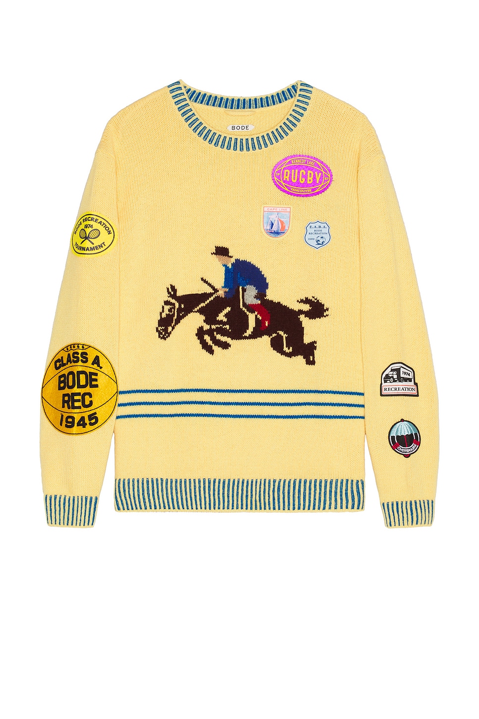 Image 1 of BODE Jockey Sweater in Yellow